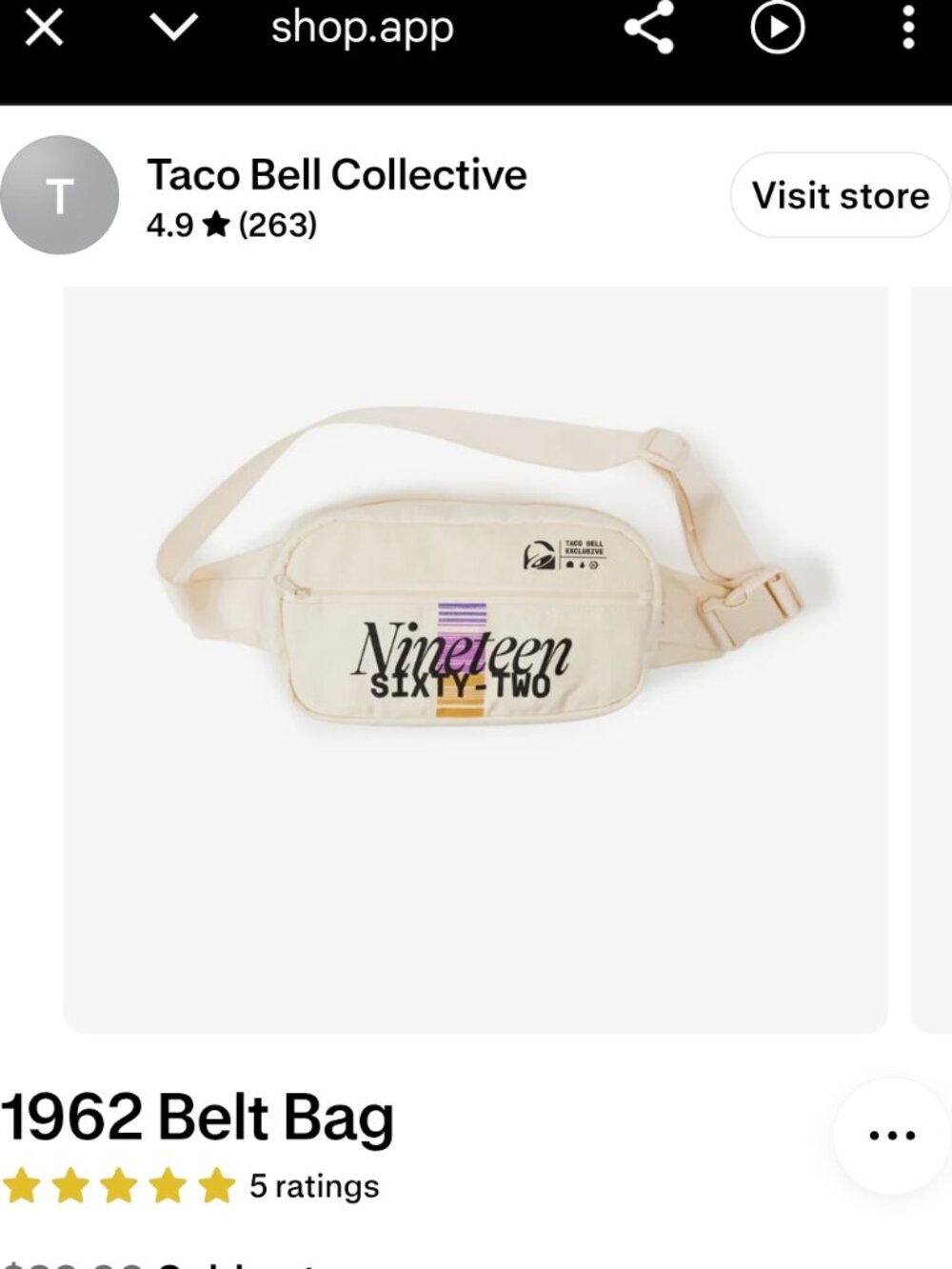Taco bell waist bag